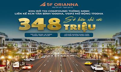 Dự án 5F Orianna với chính sách tốt nhất thị trường bất động sản Bình Dương